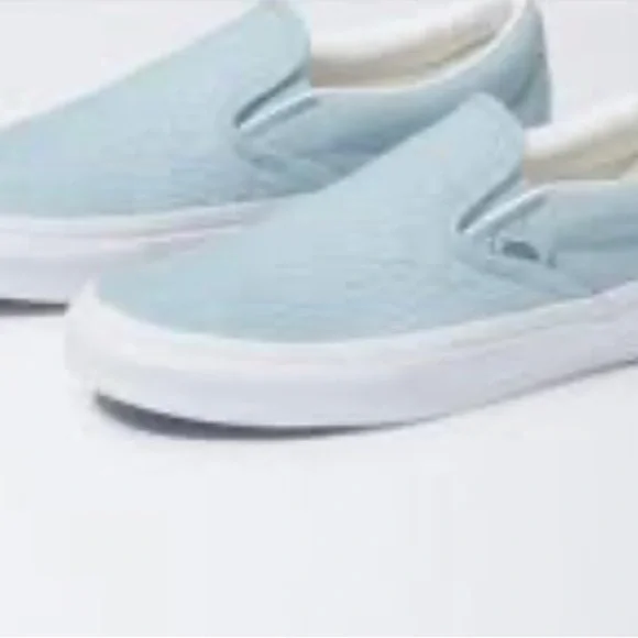 VANS Classic Slip On Casual Canvas Suede Pure Blue Shoes Women’s Size 9.0 - Picture 9 of 9